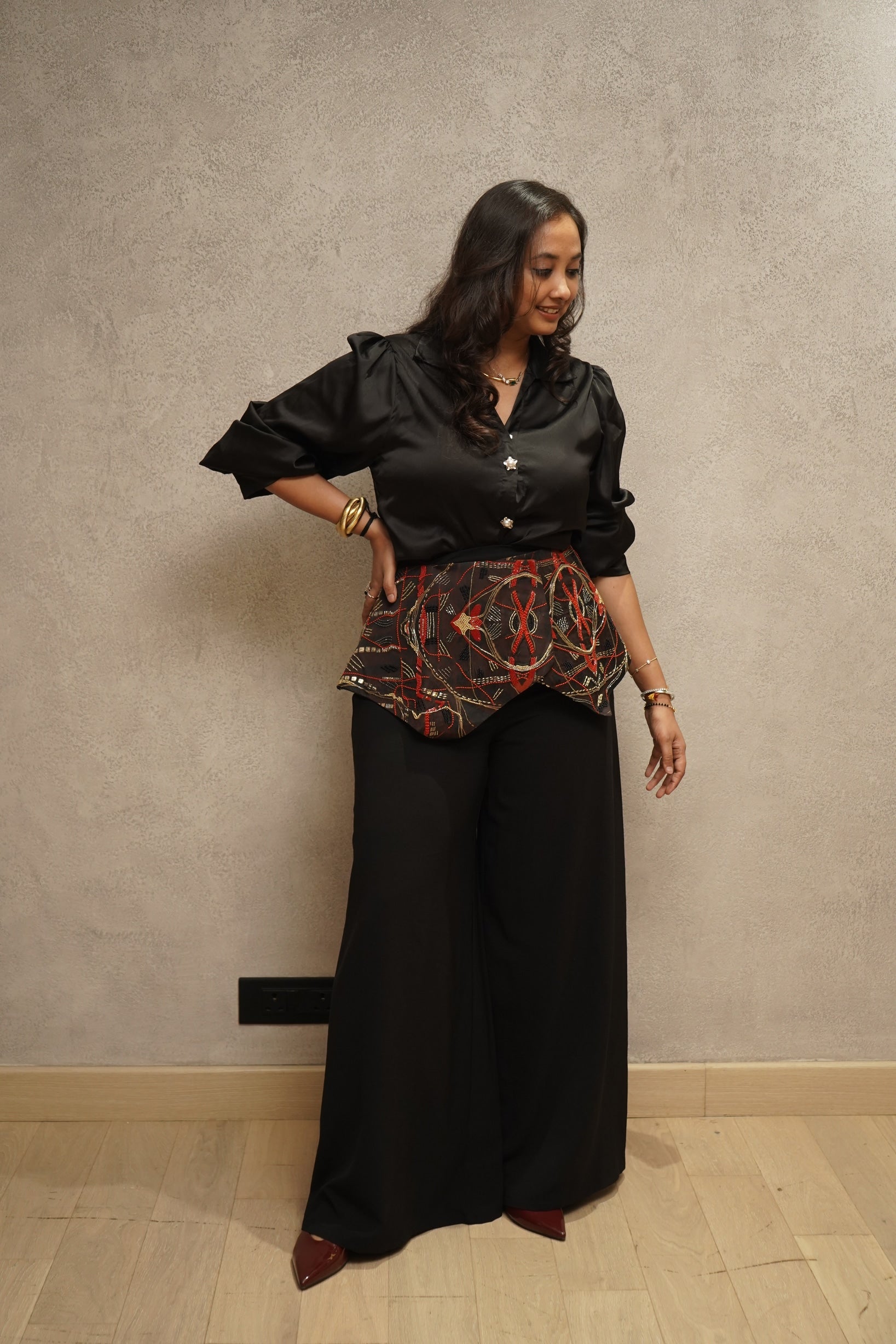 Crimson Echo Corset Belt - CiceroniBeltsArtbeats by Keerthana
