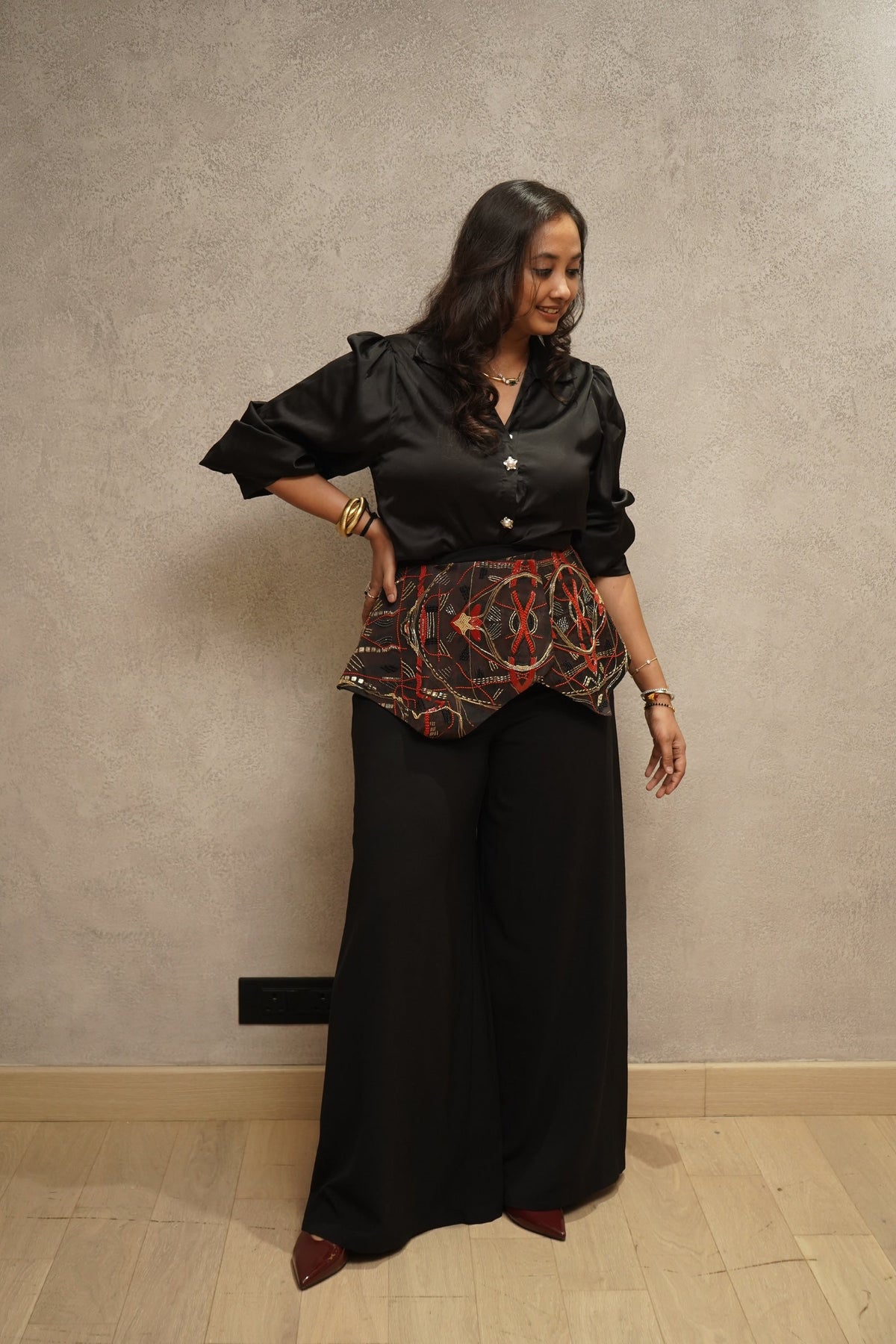 Crimson Echo Corset Belt - CiceroniBeltsArtbeats by Keerthana