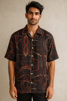 Crimson Echo Men's Art Shirt - CiceroniMen ShirtsArtbeats by Keerthana