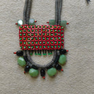 Crimson Grid Neckpiece - CiceroniNeckpieceBandish