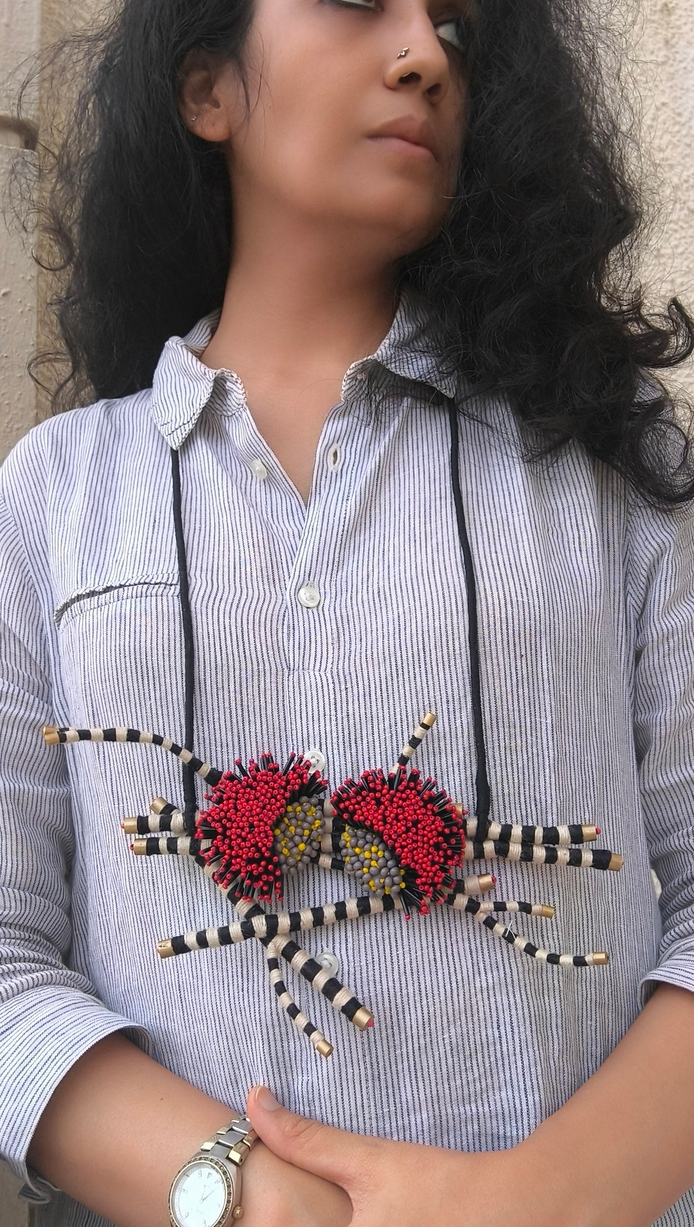 Crimson Weaver Necklace - CiceroniNeckpieceBandish