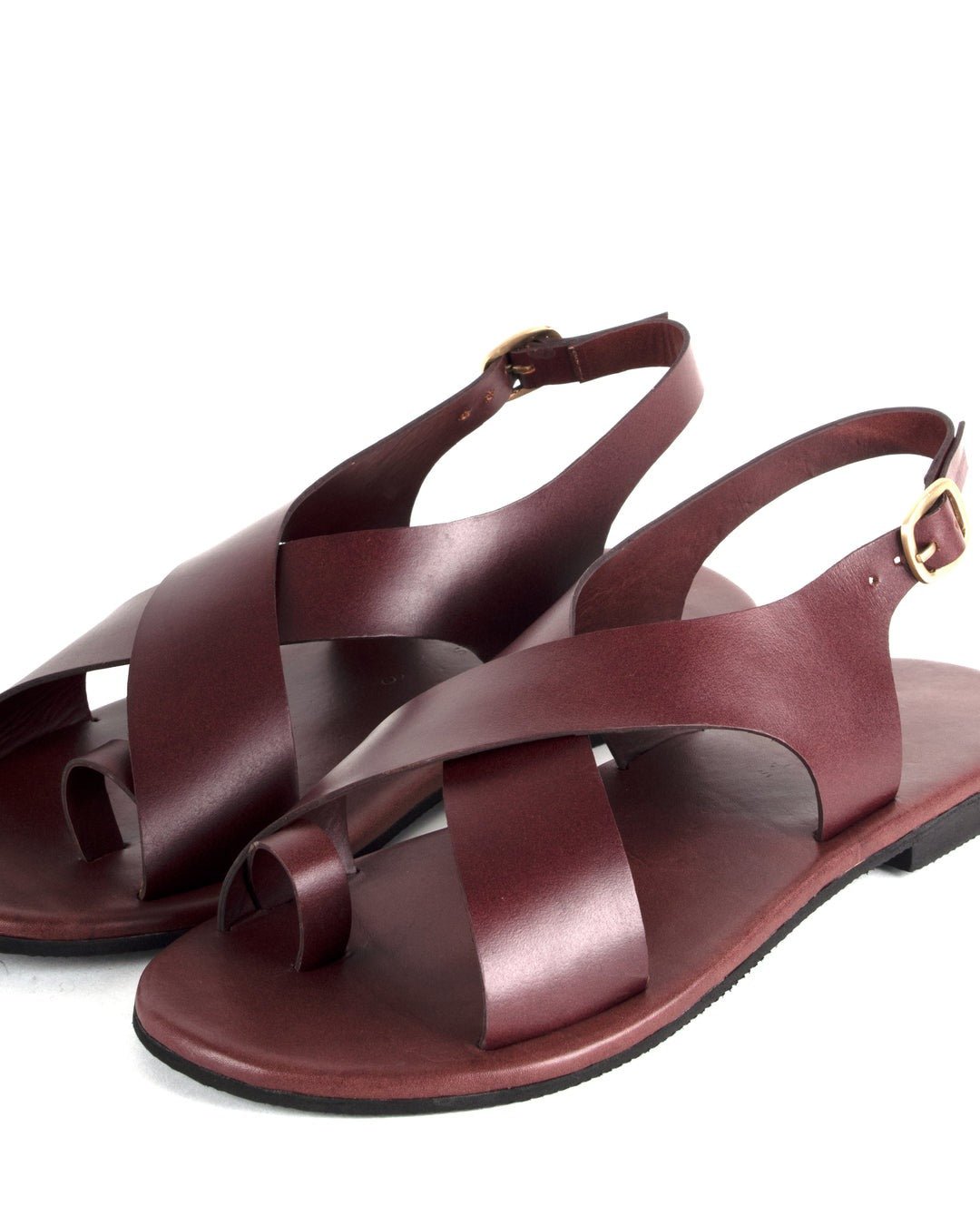Crossover Strap Leather Women's Sandals - CiceroniSandalsSlomotion