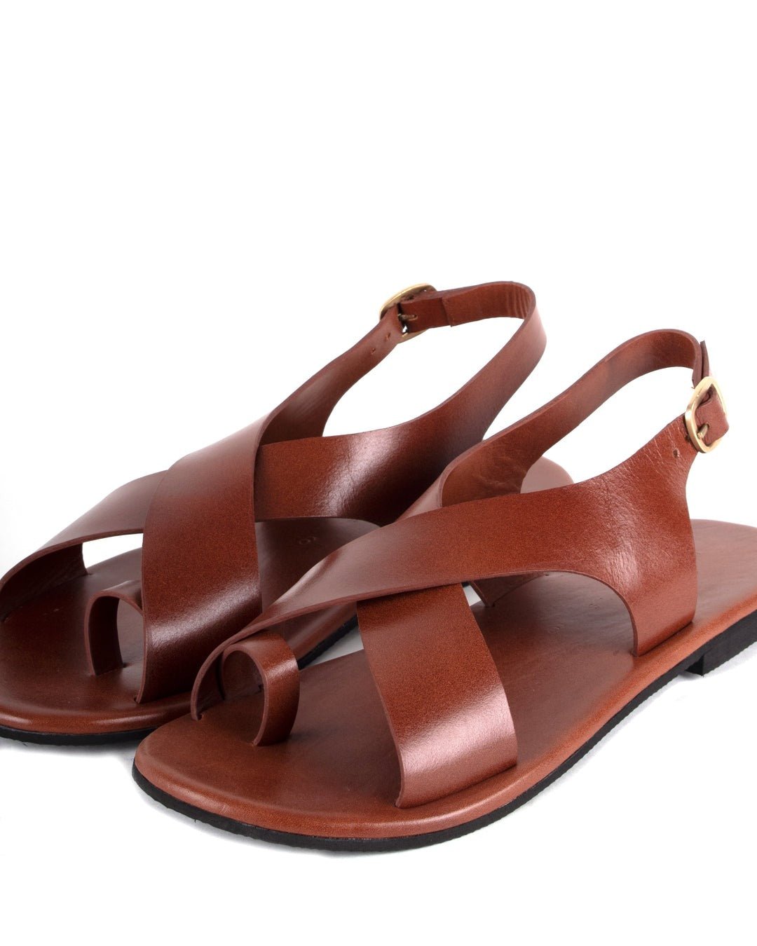 Crossover Strap Leather Women's Sandals - CiceroniSandalsSlomotion