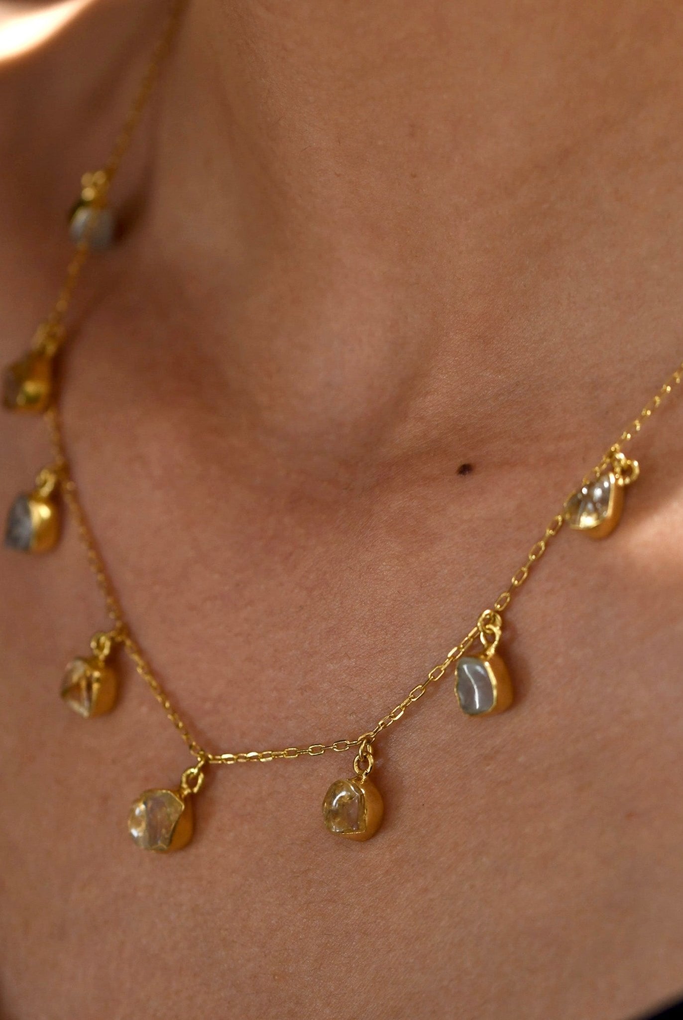 Crystal Coated Delicate Chain Necklace - CiceroniNeckpieceThe Loom Art