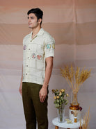 Cultural Tales - Hand Embroidered Unisex Linen Shirt - CiceroniShirtsCultura Studio