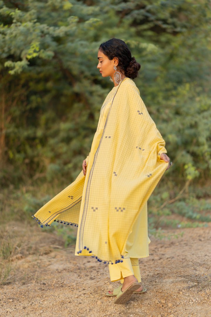 Cupcake Yellow Kurta Set with Dupatta - CiceroniKurta Set, Everyday WearMaidaan