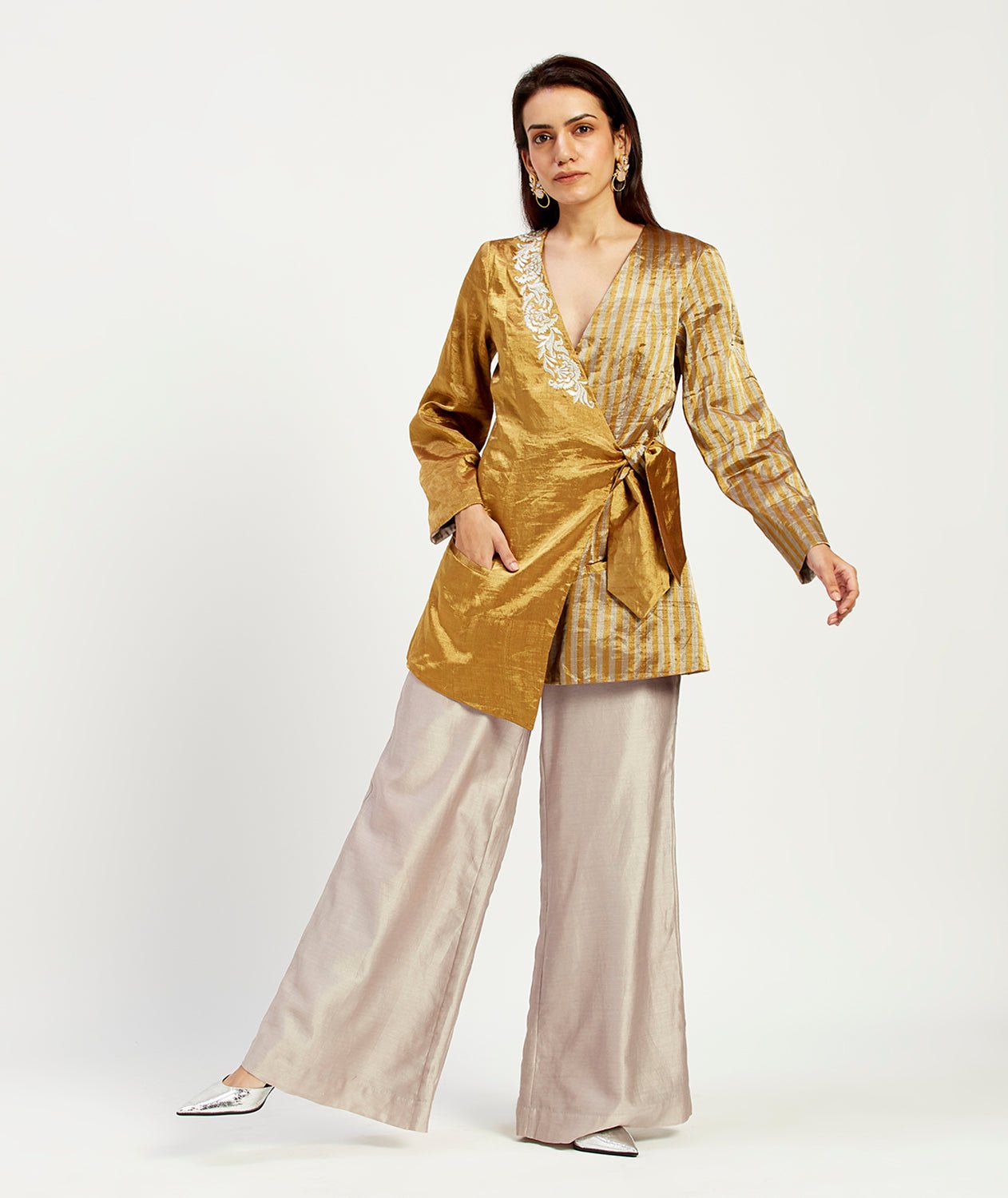 Cusco - Golden Bow Blazer + Wide Leg Pants - CiceroniCo - ord SetMadder Much