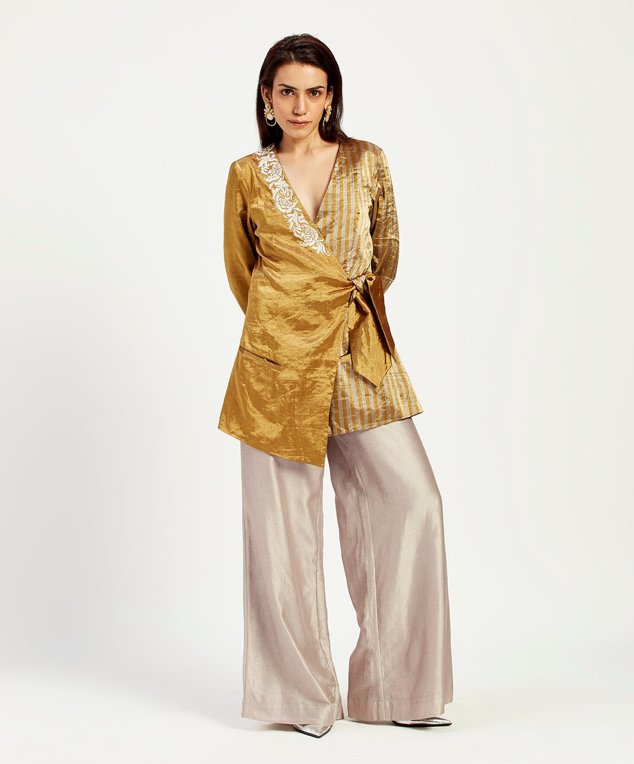 Cusco - Golden Bow Blazer + Wide Leg Pants - CiceroniCo - ord SetMadder Much