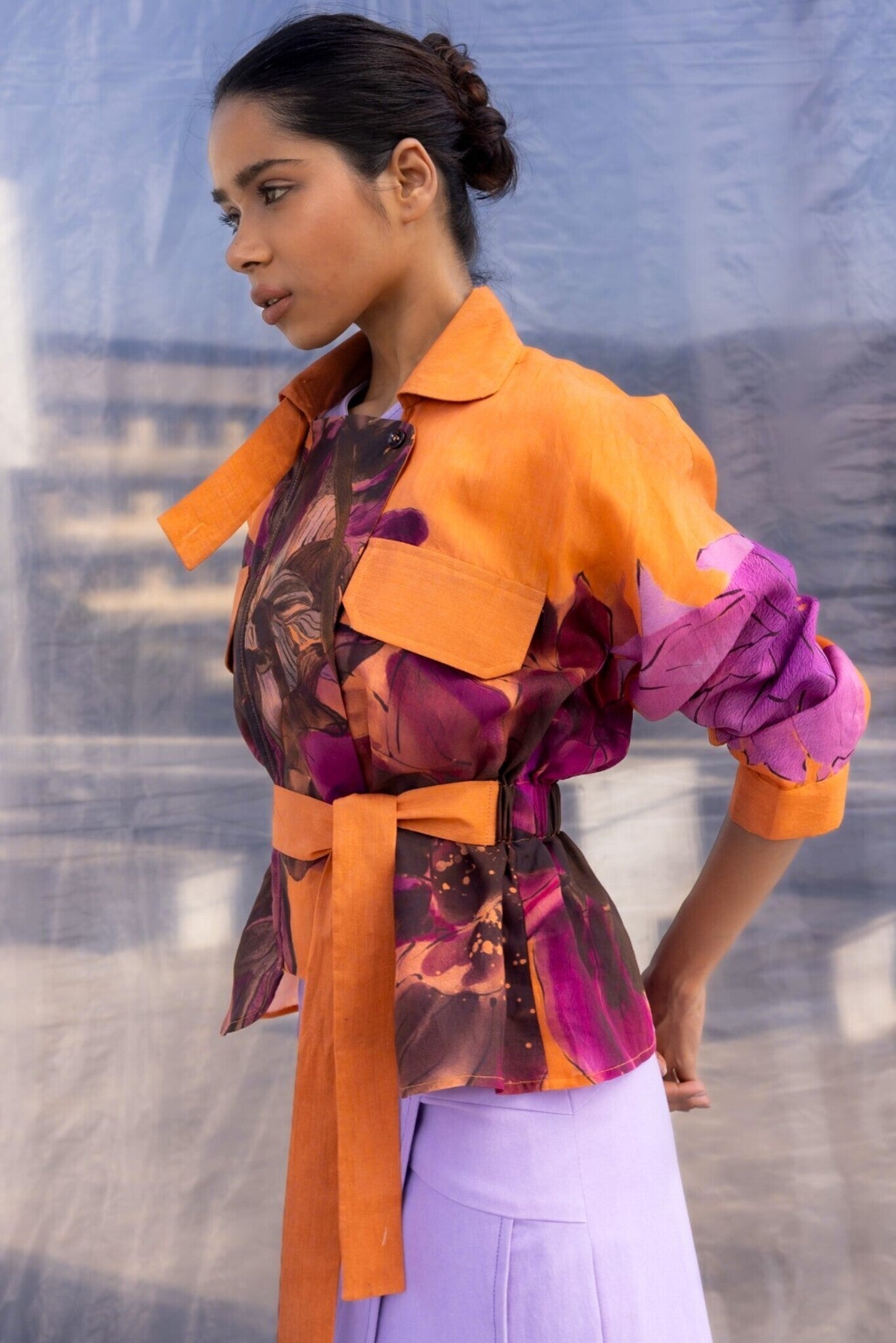 Dahlia Silk Biker Jacket - CiceroniJacketsBENNCH