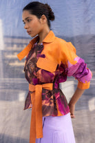 Dahlia Silk Biker Jacket - CiceroniJacketsBENNCH