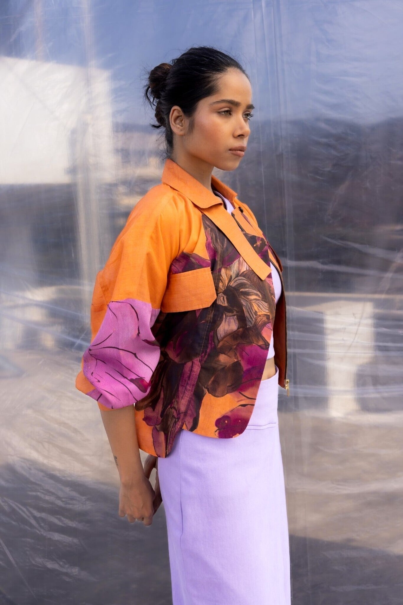 Dahlia Silk Biker Jacket - CiceroniJacketsBENNCH