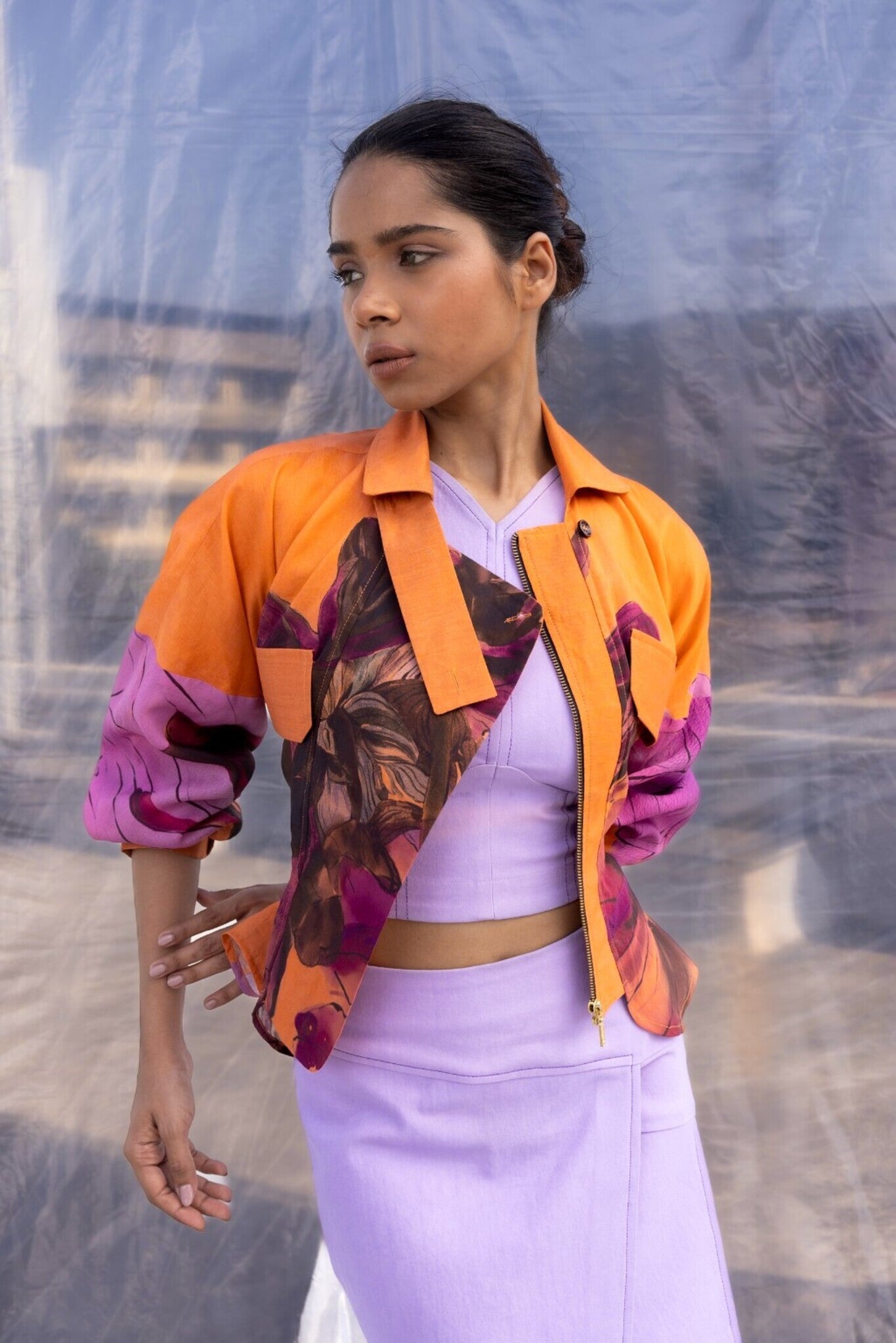 Dahlia Silk Biker Jacket - CiceroniJacketsBENNCH