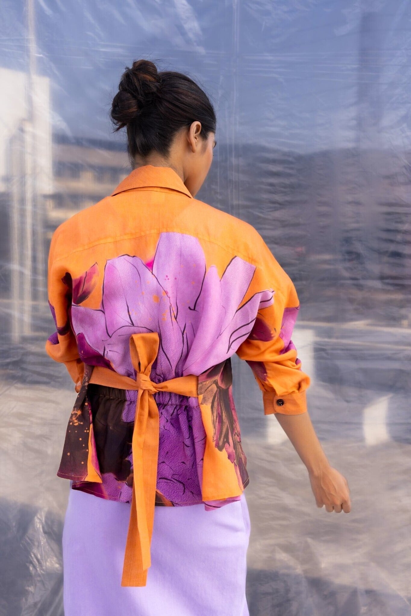 Dahlia Silk Biker Jacket - CiceroniJacketsBENNCH