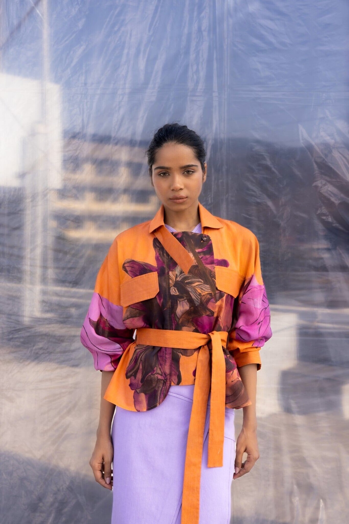 Dahlia Silk Biker Jacket - CiceroniJacketsBENNCH