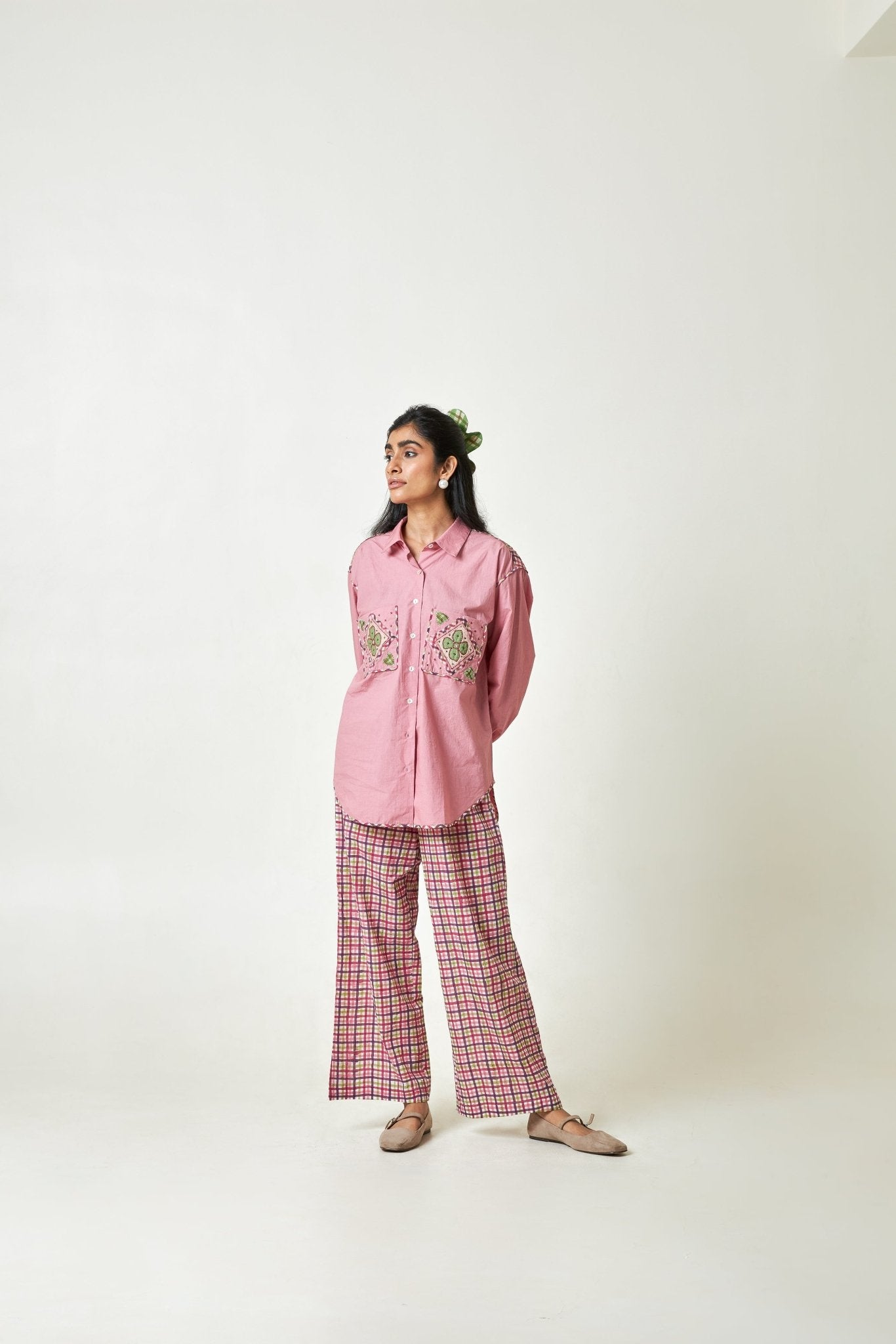 Daylight Rosé Embroidered Shirt - CiceroniShirtPants and Pajamas