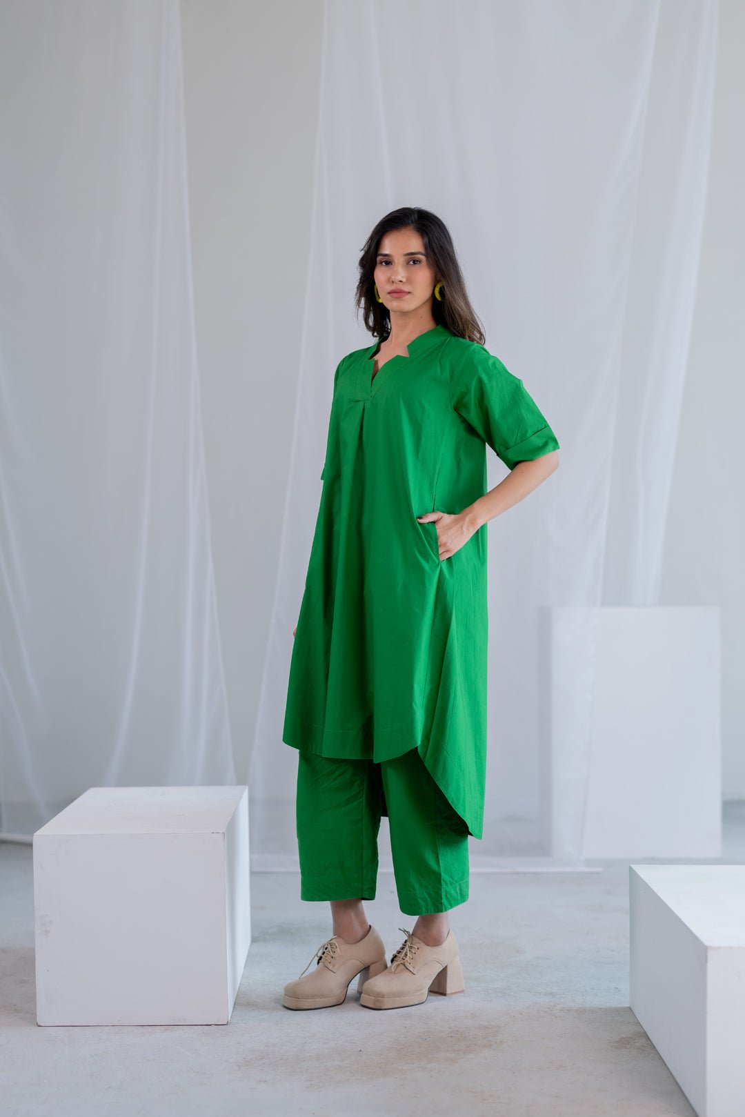 Deep Moss Kurta Set - CiceroniKurta Set, Everyday WearSilai Studio