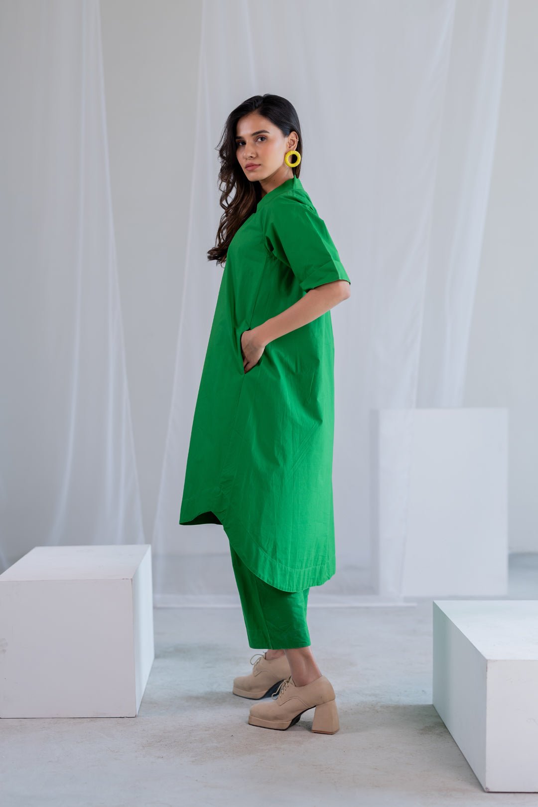 Deep Moss Kurta Set - CiceroniKurta Set, Everyday WearSilai Studio