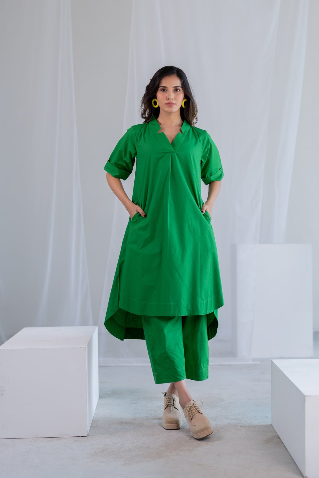 Deep Moss Kurta Set - CiceroniKurta Set, Everyday WearSilai Studio