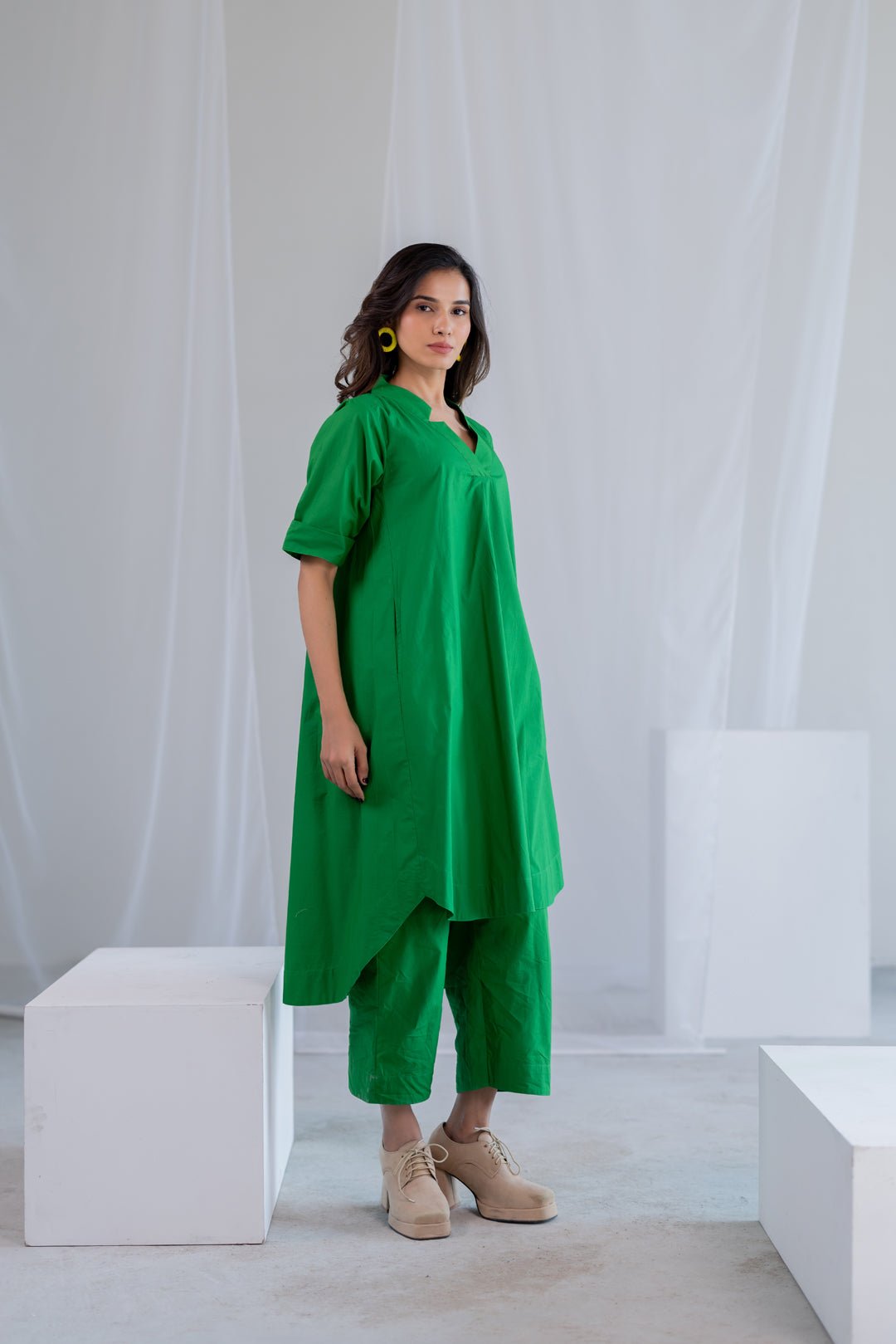 Deep Moss Kurta Set - CiceroniKurta Set, Everyday WearSilai Studio