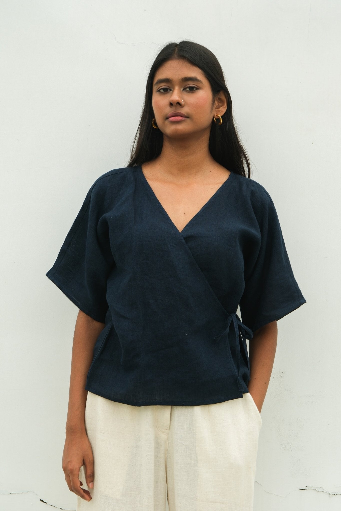 Deepest Blues Wrap Top - CiceroniTopswith N.