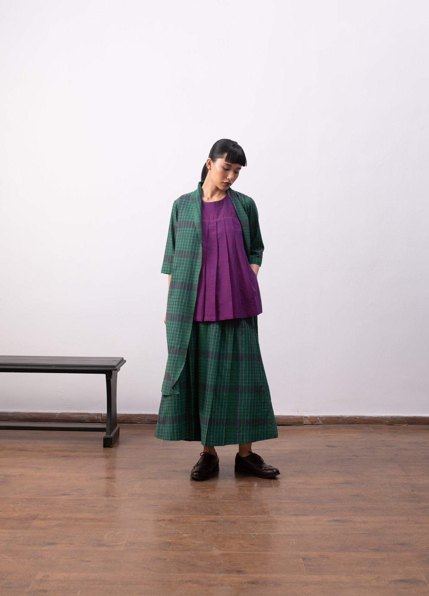 Delaunay Layered Set - Madras Checks - CiceroniSkirt SetHiranya