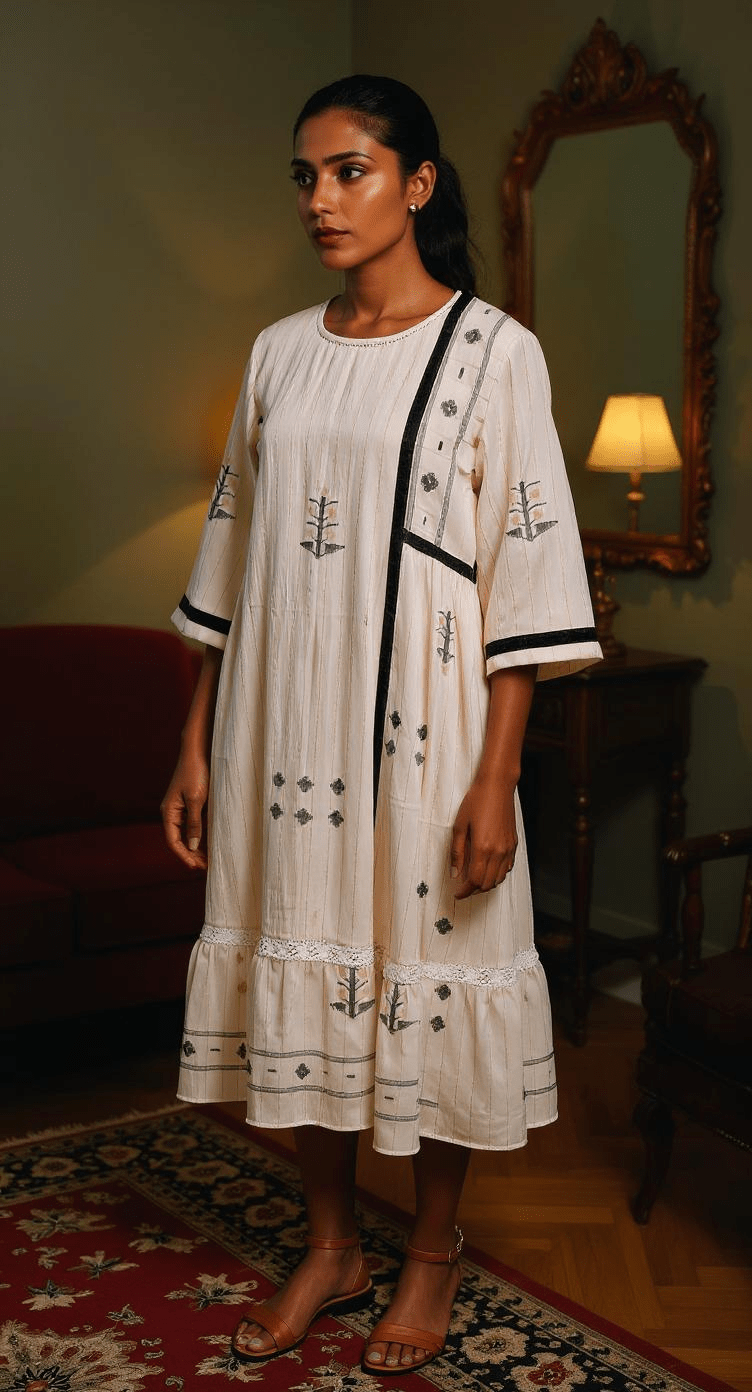 Delft Lace Dress - CiceroniDressesBhomra