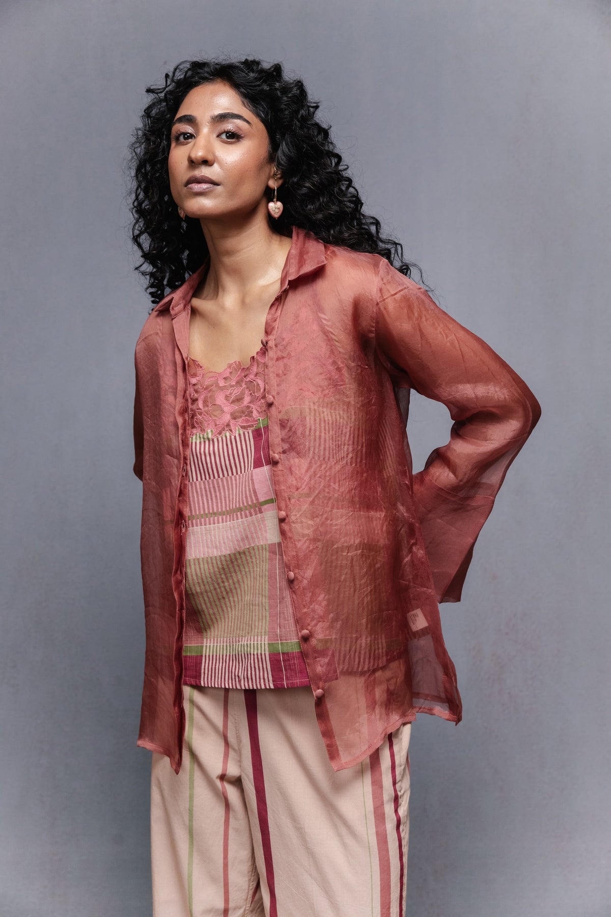 Delilah Organza Shirt Set - CiceroniBag CharmsSubbah