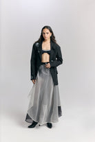 Denim Organza Skirt - CiceroniSkirtPriyanca Khanna