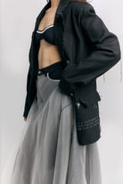 Denim Organza Skirt - CiceroniSkirtPriyanca Khanna