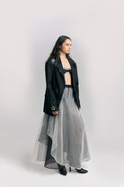 Denim Organza Skirt - CiceroniSkirtPriyanca Khanna