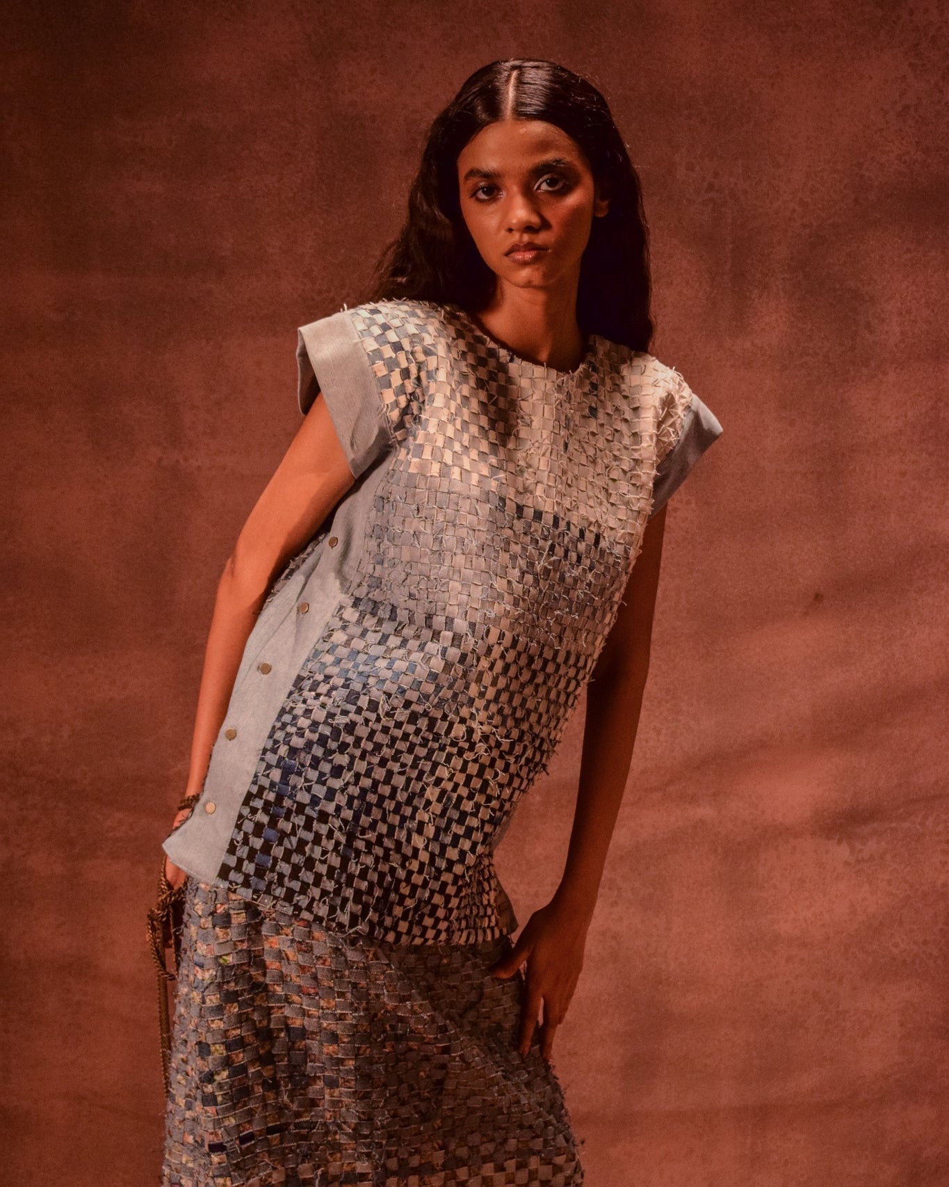 Denim Weave Square Top - CiceroniTopsAnam Husain