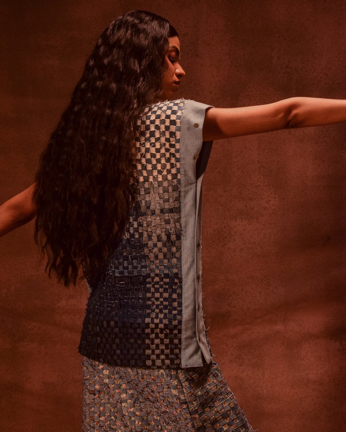 Denim Weave Square Top - CiceroniTopsAnam Husain