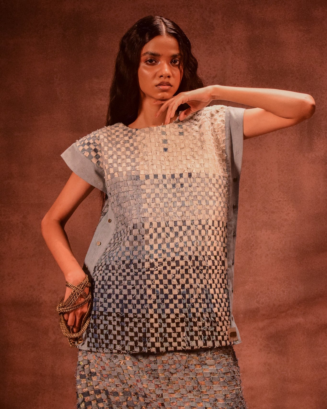 Denim Weave Square Top - CiceroniTopsAnam Husain