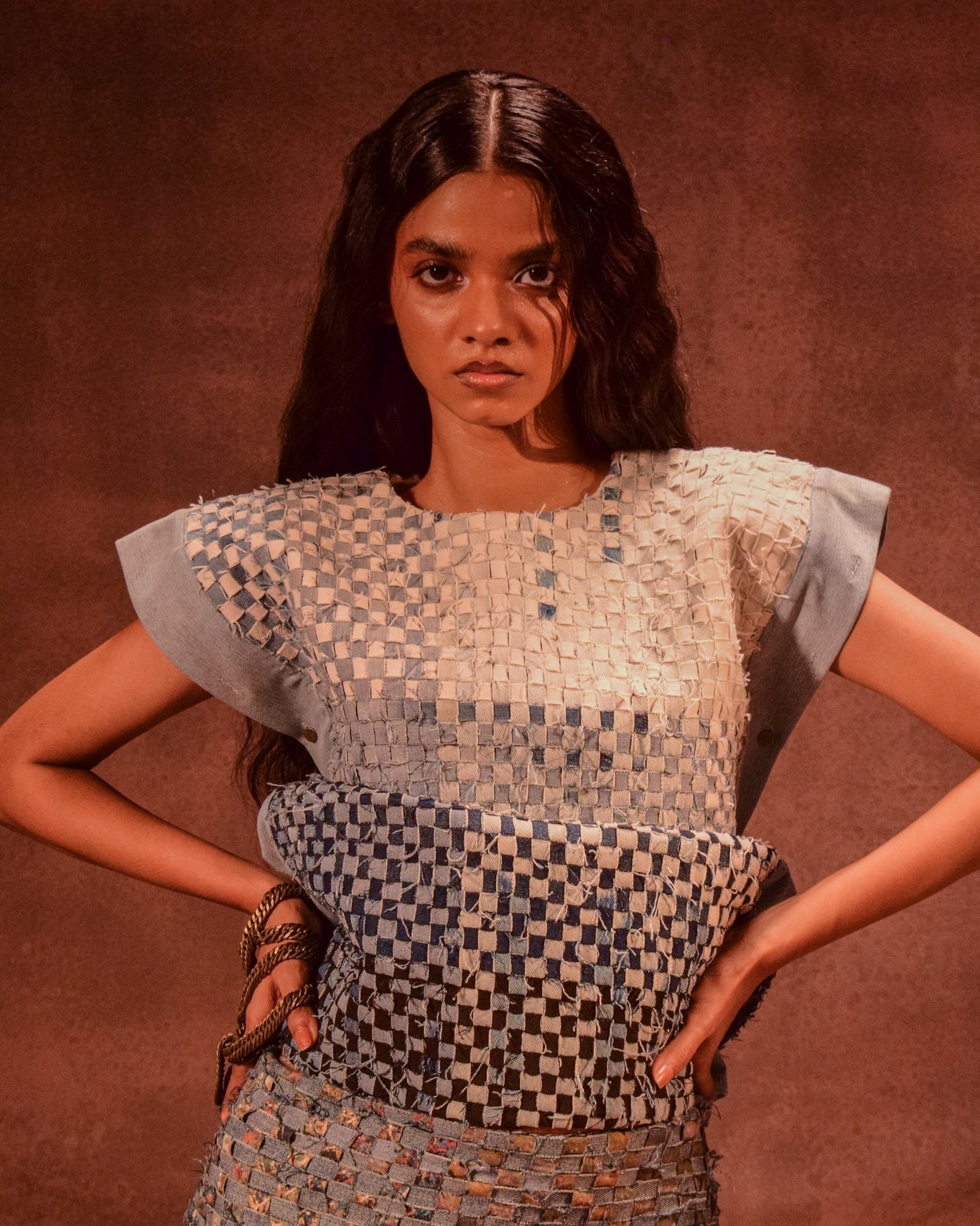 Denim Weave Square Top - CiceroniTopsAnam Husain