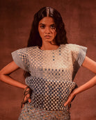 Denim Weave Square Top - CiceroniTopsAnam Husain