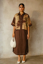Desert Mirage Kimono with Shirt Dress - CiceroniDressesArtbeats by Keerthana