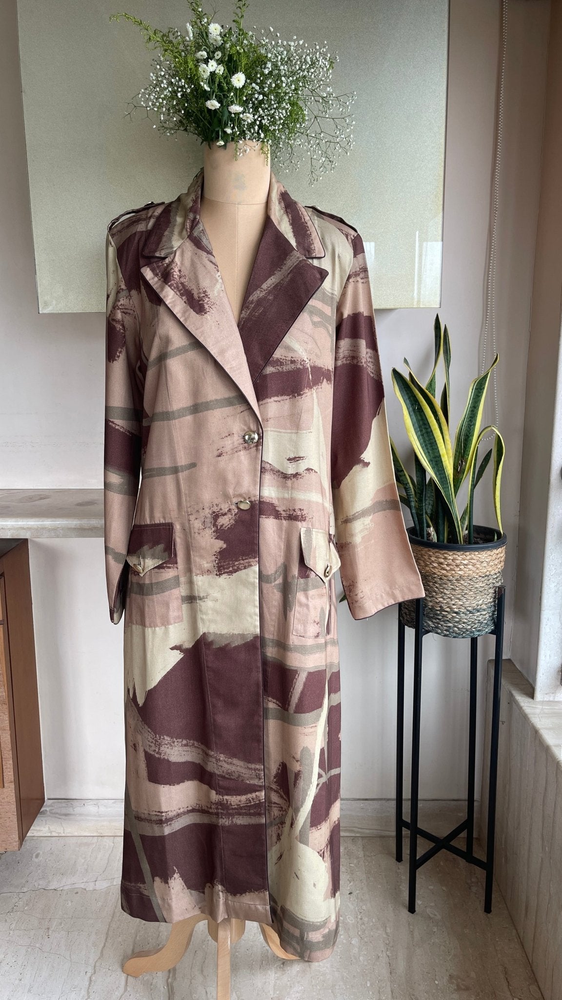 Desert Mirage Trench Dress - CiceroniDressesArtbeats by Keerthana