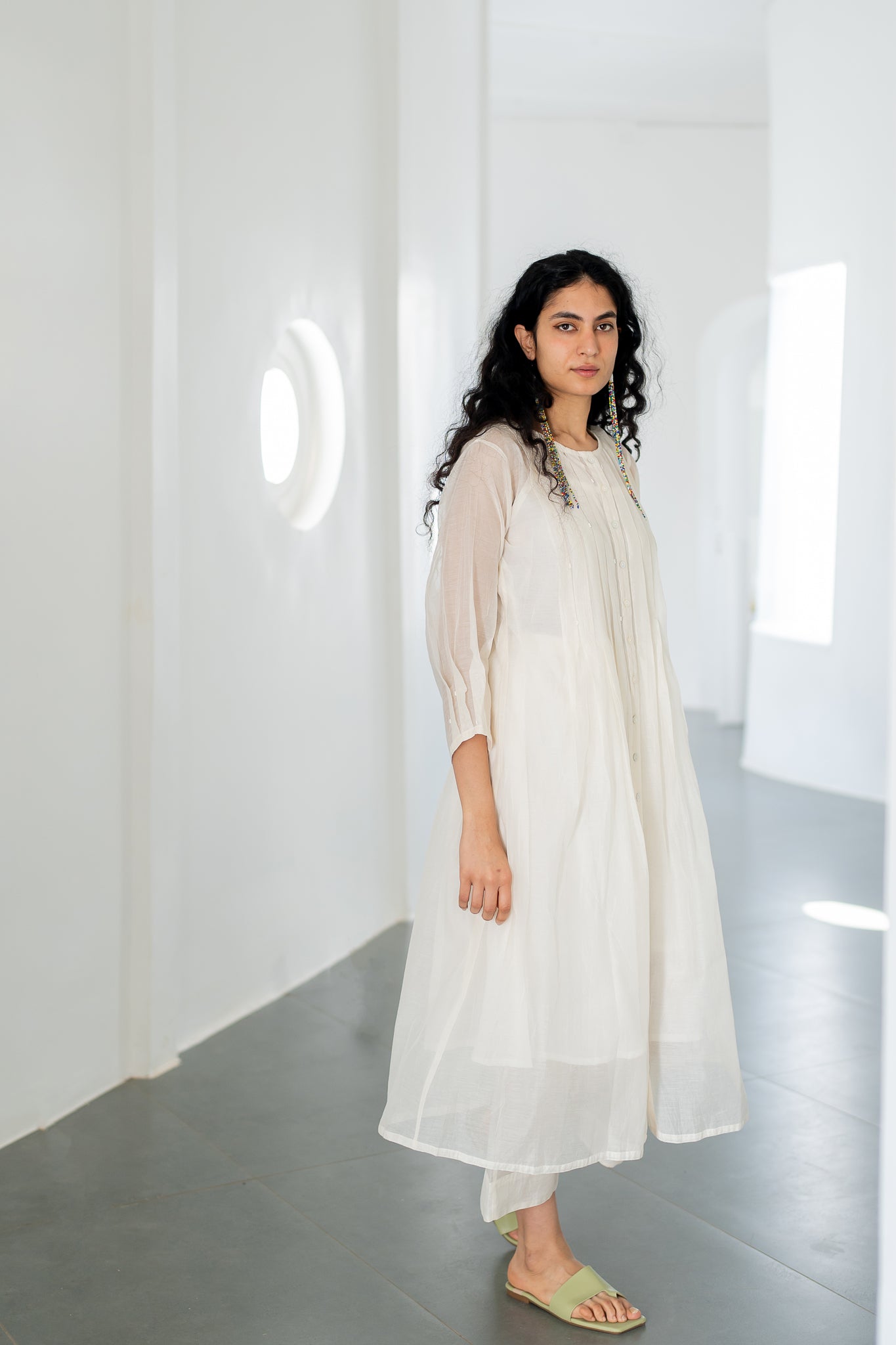 Dewy Mist Pleated Kurta Set - CiceroniKurta SetSilai Studio