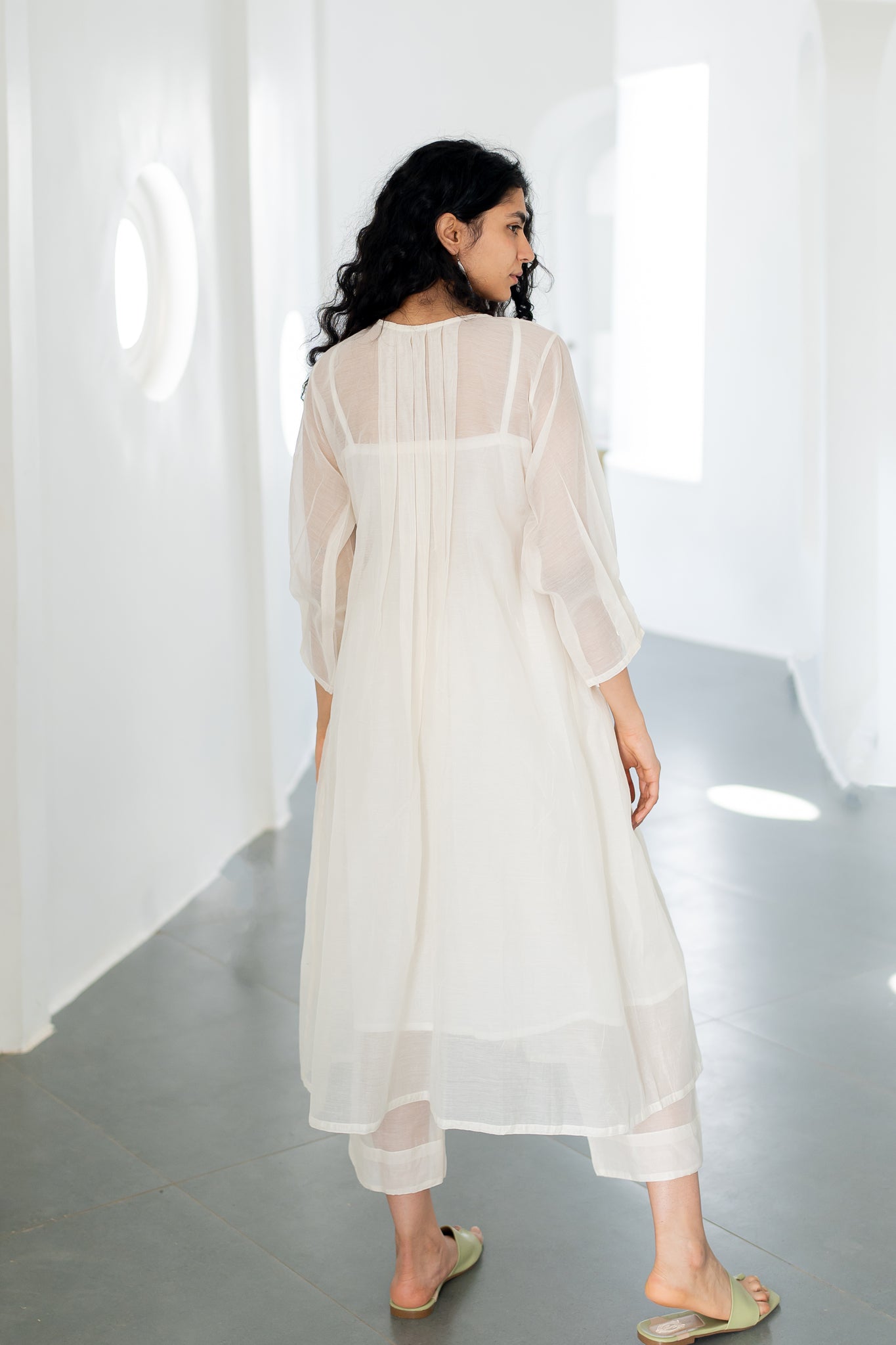Dewy Mist Pleated Kurta Set - CiceroniKurta SetSilai Studio