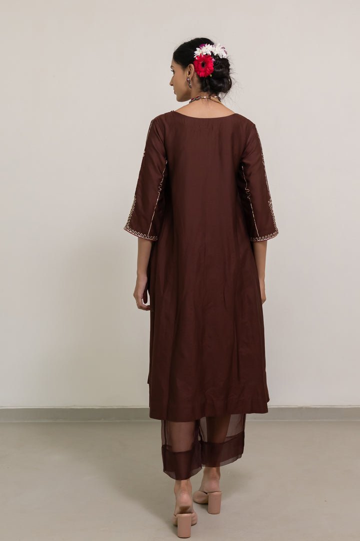 Dhaaraa Paisely Kurta and Sheer Pants Set - CiceroniKurta Set, Festive WearSilai Studio