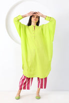 Dhaari Co - ord Set - Lime Green - CiceroniKurta Set, Everyday WearSheetal Joshi Verma