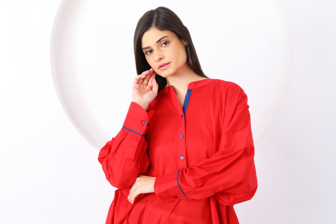 Dhaari Co - ord Set - Red - CiceroniKurta Set, Everyday WearSheetal Joshi Verma