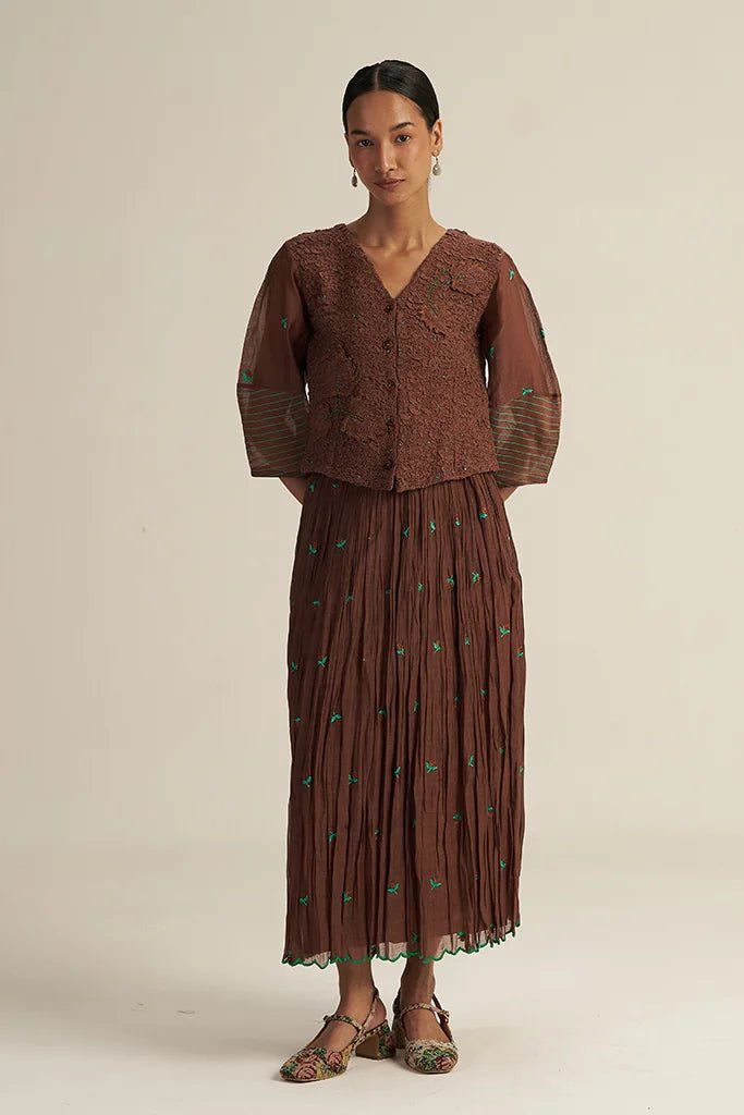Dove Set - Brown - CiceroniSkirt SetGaach