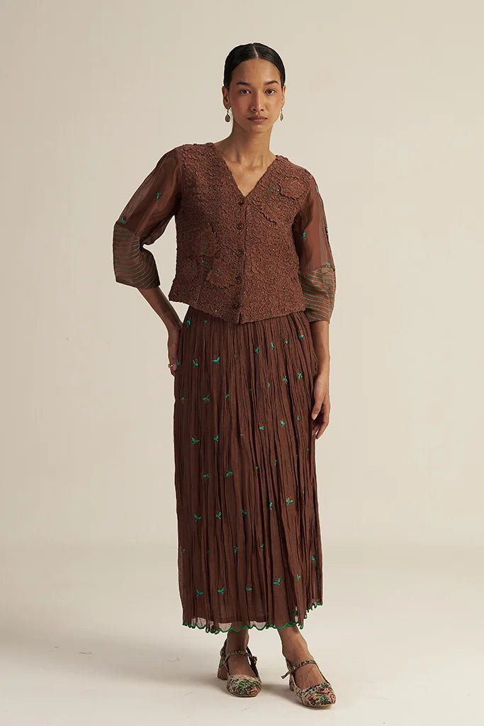Dove Set - Brown - CiceroniSkirt SetGaach