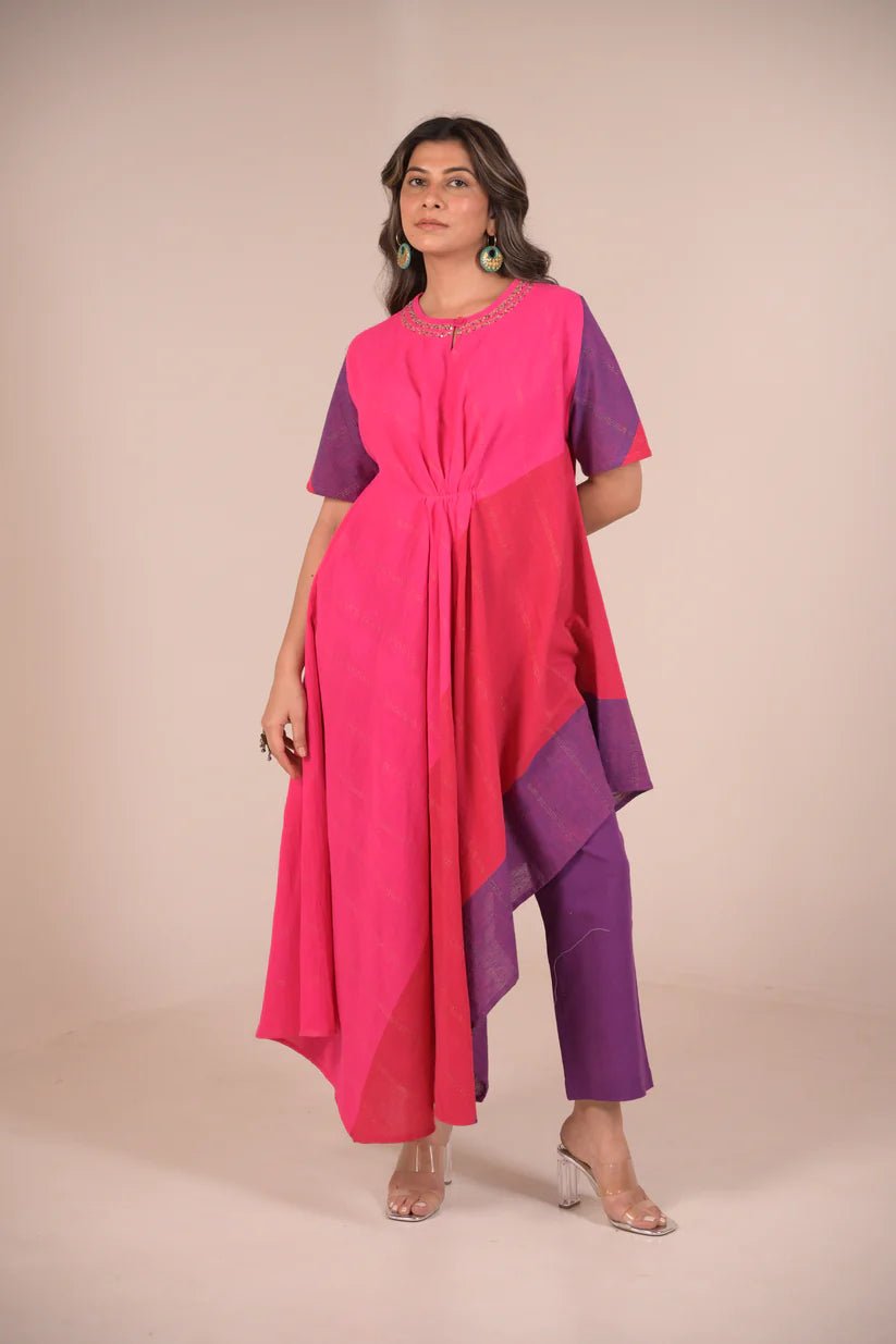 Dress, Rasa kurta long with embroidery - CiceroniDressesRang by Rajvi