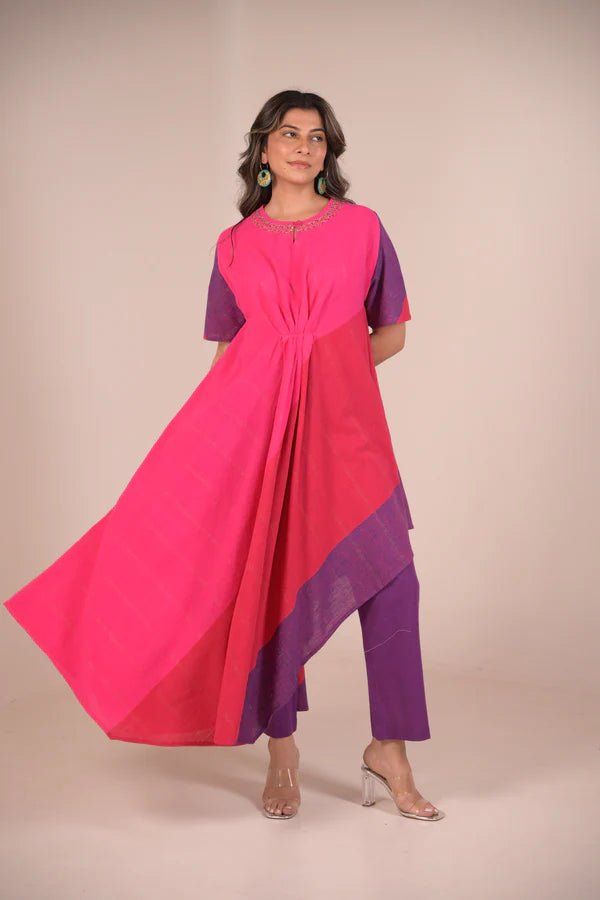 Dress, Rasa kurta long with embroidery - CiceroniDressesRang by Rajvi