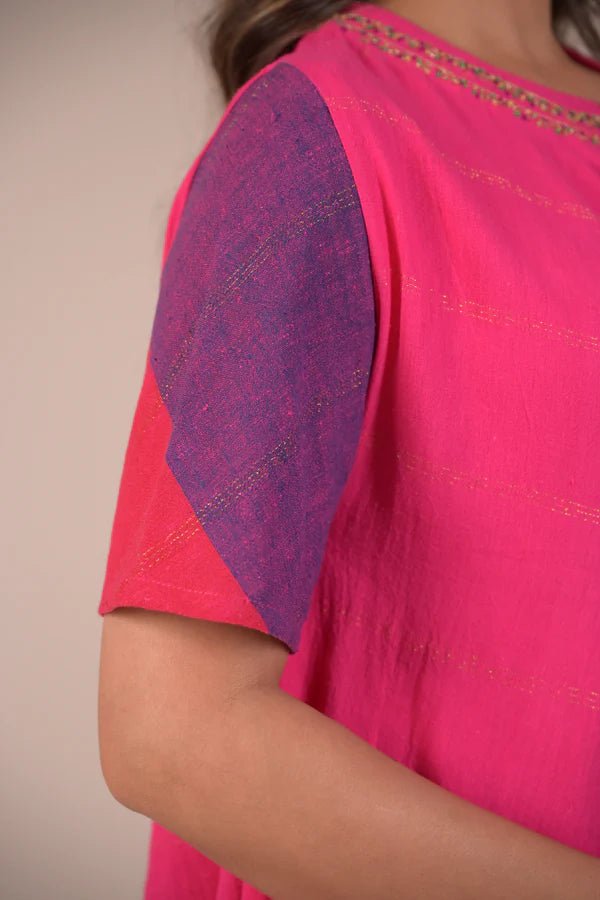 Dress, Rasa kurta long with embroidery - CiceroniDressesRang by Rajvi