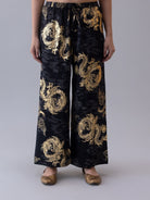 Druk Black/Gold Pyjama - CiceroniWomen PantsShades of India
