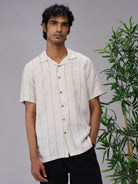 Dune Stripe 100% Linen Cuban Collar Shirt - CiceroniMen Shirtsbhrāta