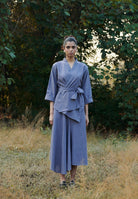 Dusk Co - Linen Asymmetrical Skirt Set - CiceroniSkirt SetSaphed